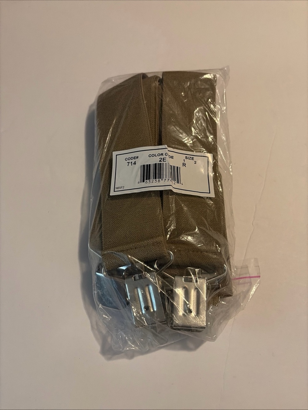 1.5" Wide Construction Clip Suspenders Tan Size 48" NEW NIP - Picture 2 of 2